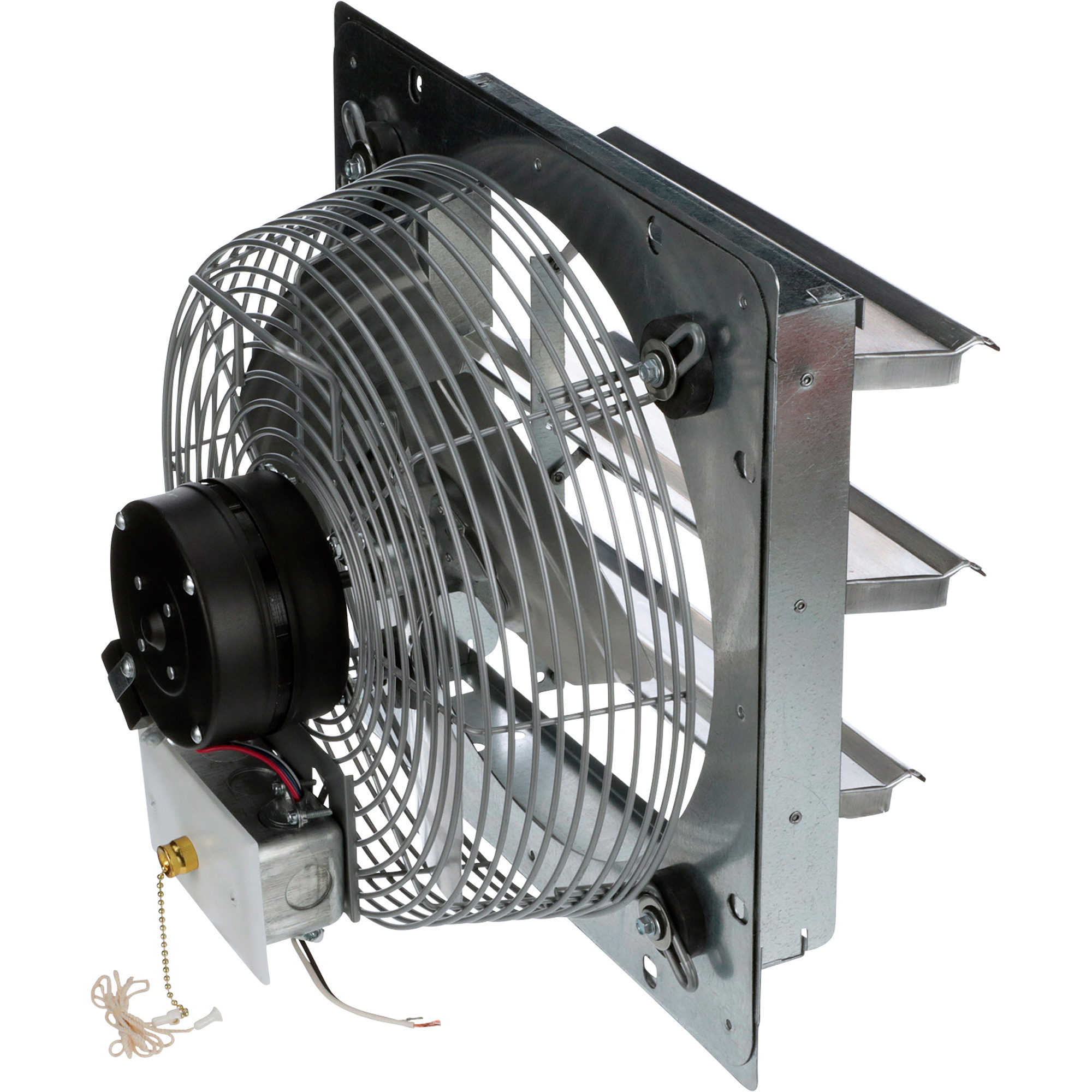 TPI ShutterMounted Direct Drive Exhaust Fan, 12in., 825/710/560 CFM, 1